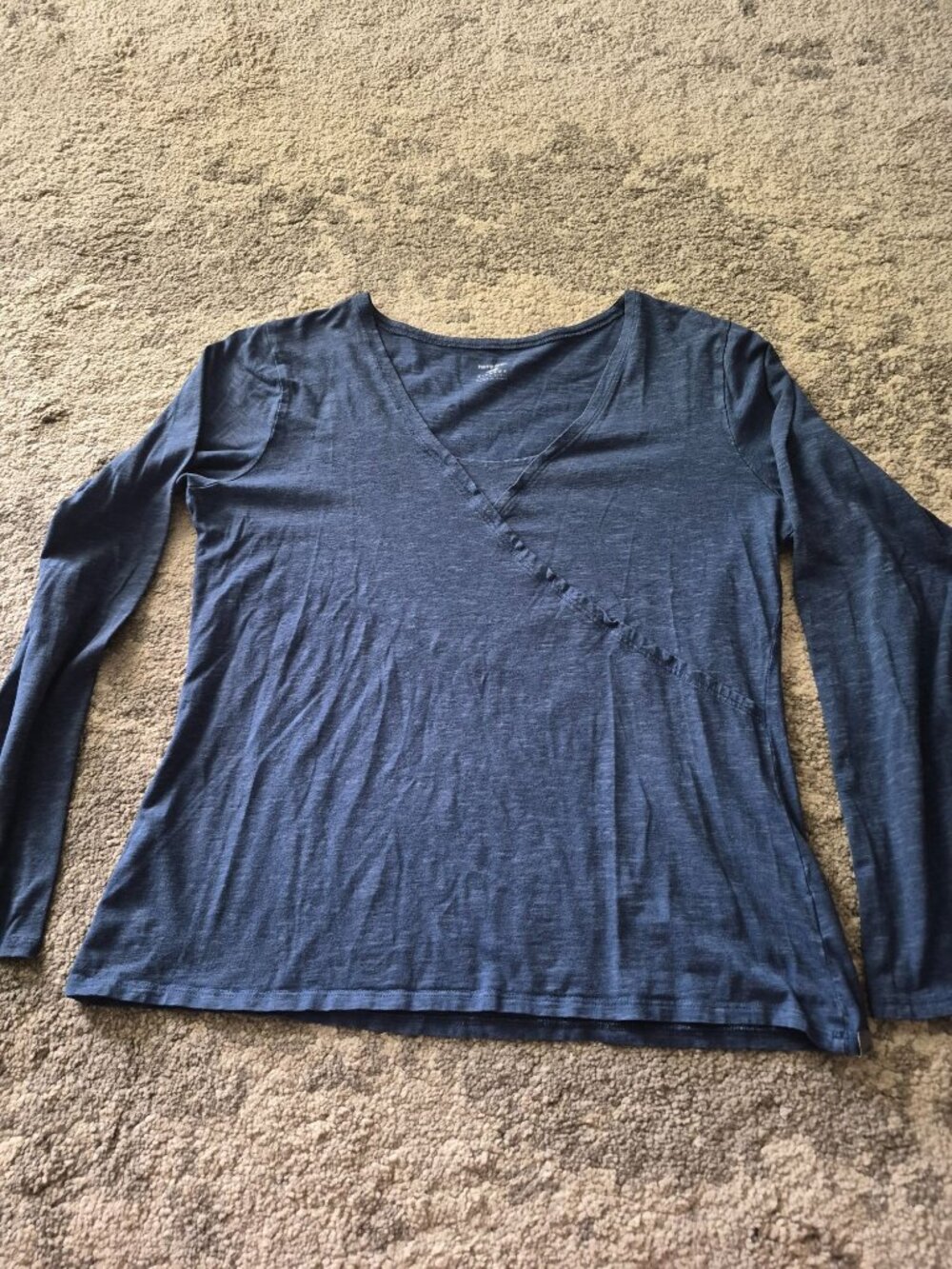 Horny Toad Blue XL Oblique V Outdoor Casual Comfort Travel Organic Shirt